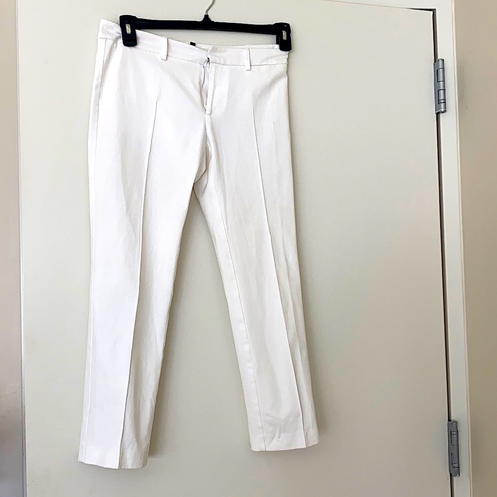 DREW , white pants straight leg, cropped- cigarette pant